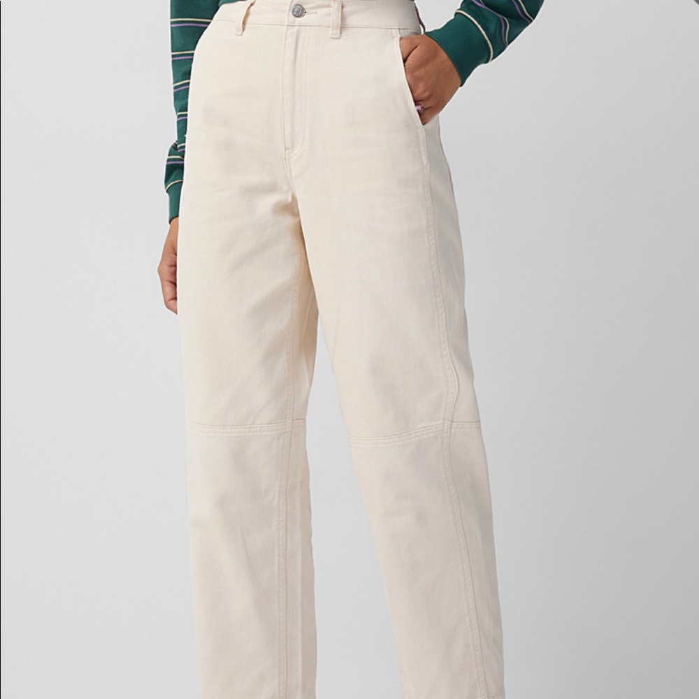 Twik white barrel fit jeans